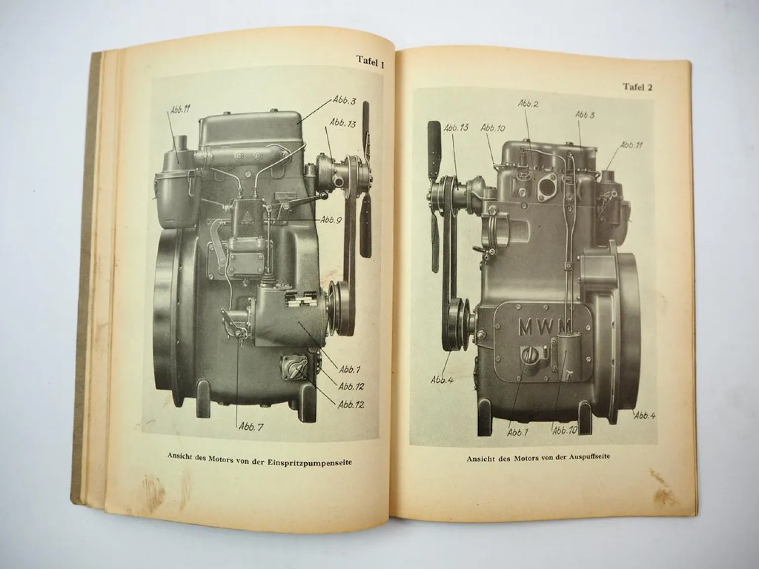 Original MWM TD15 Dieselmotor Betriebsanleitung Ersatzteilliste