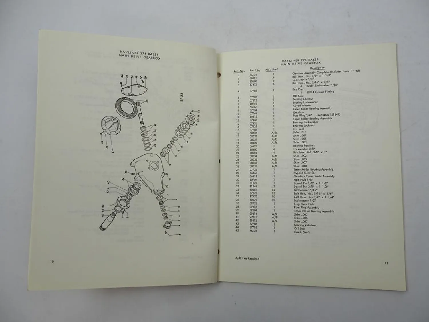 Original New Holland Hayliner 274 Baler Presse Parts List Ersatzteilliste 1973