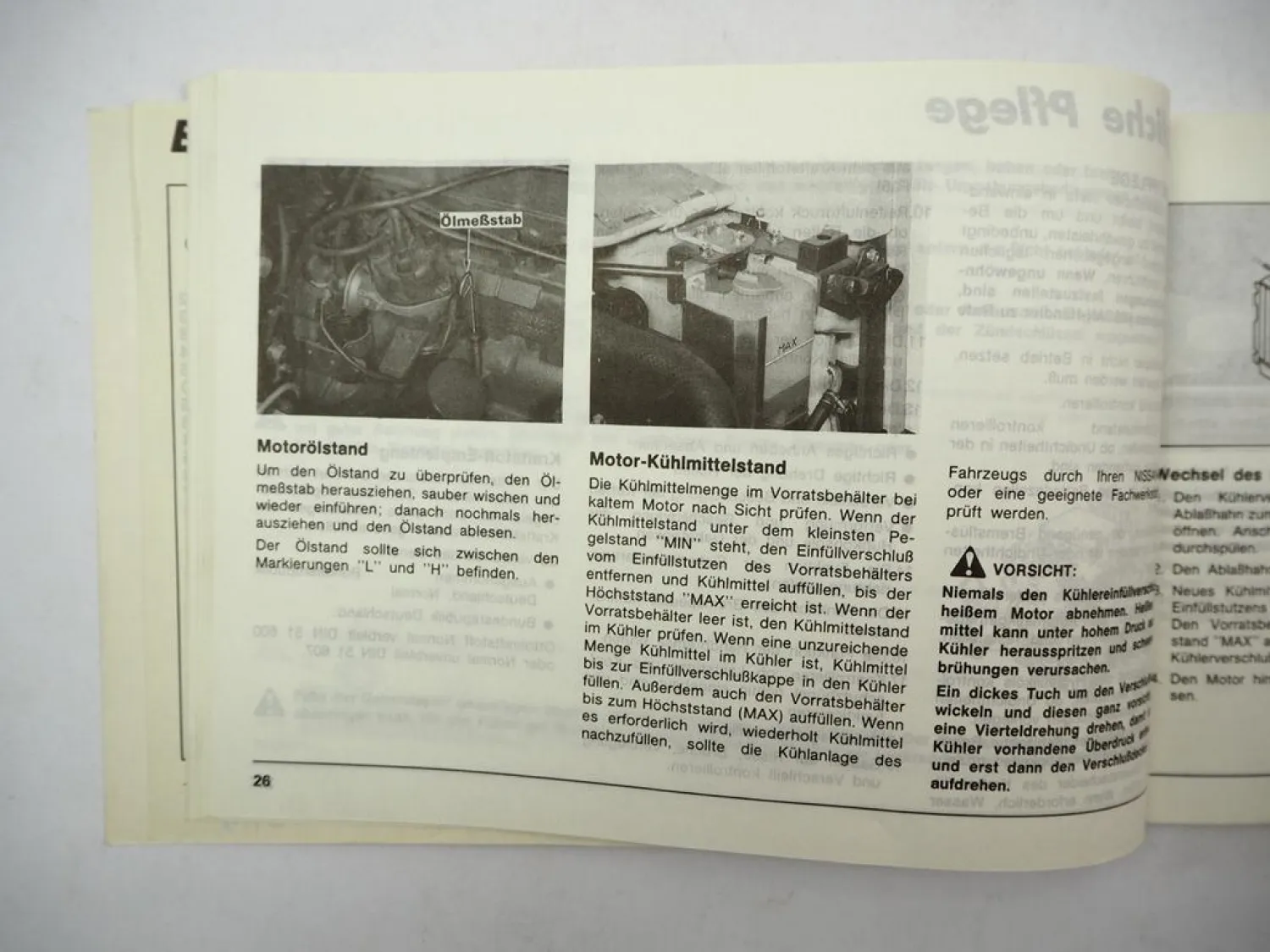 Original Nissan H01 H02 Modell Serie Gabelstapler Betriebsanleitung 1987