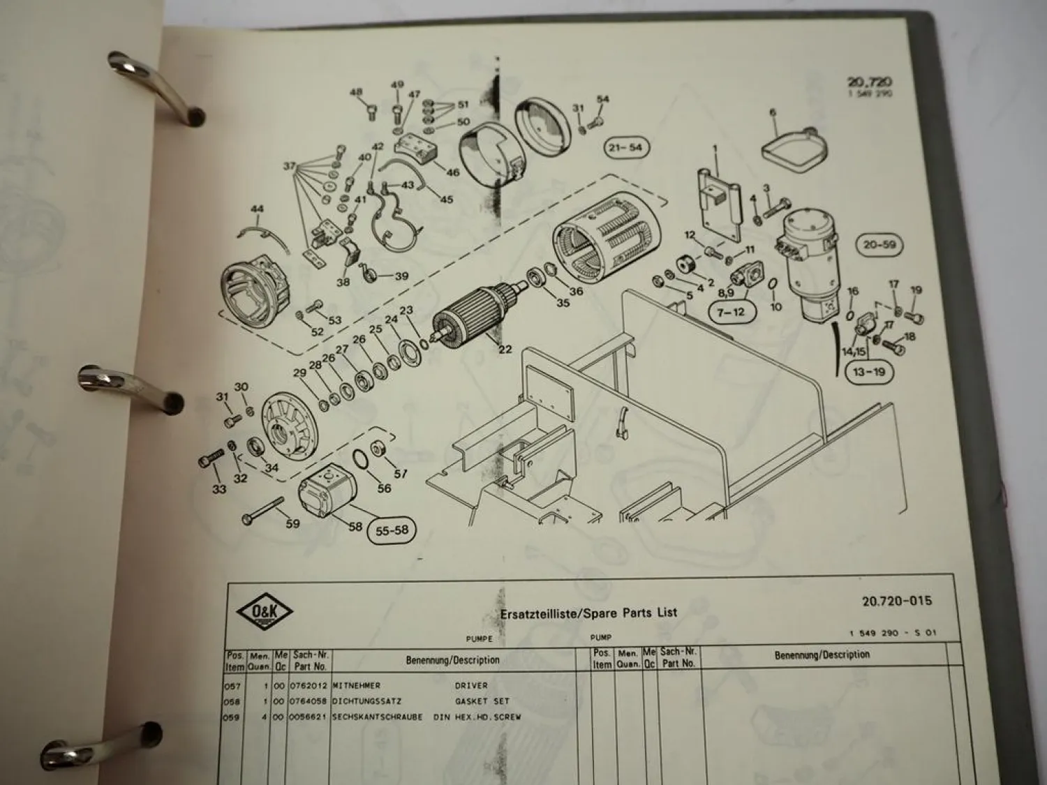 Original O&K E12 E15 Gabelstapler Betriebsanleitung Bedienung & Ersatzteilliste