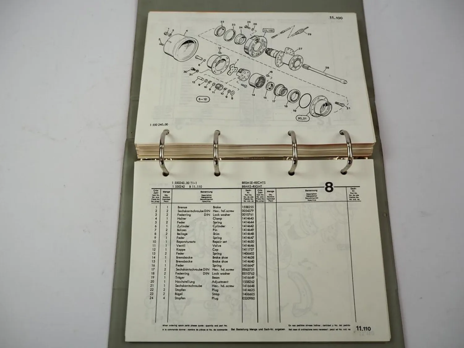 Original O&K V35 V40 Gabelstapler Betriebsanleitung Bedienung & Ersatzteilliste