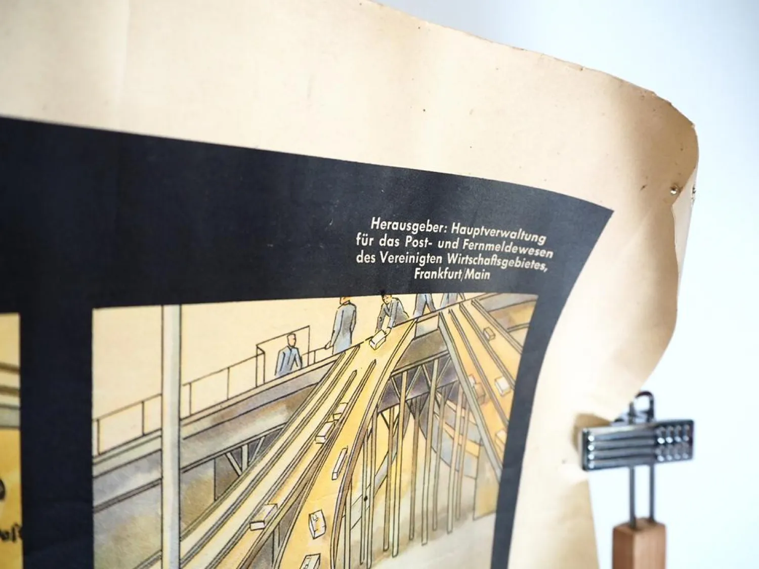 Original Plakat für Schule Deutsche Post Postpakete 1940/50er Jahre