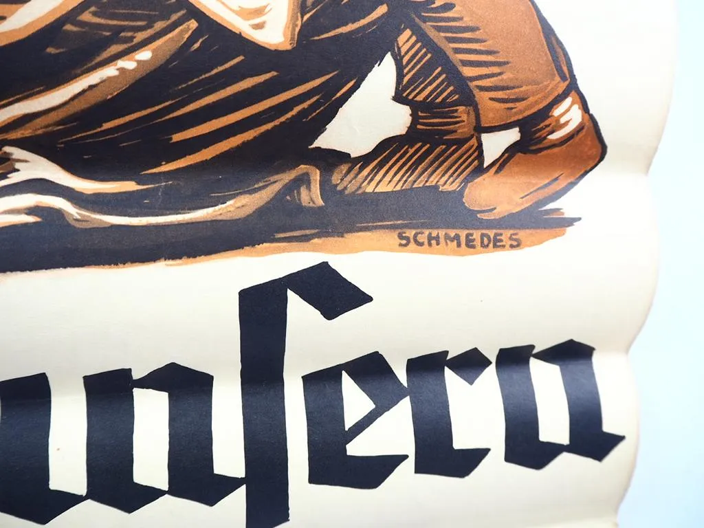 Original Plakat Helft unseren Müttern Müttererholungsfürsorge 1940er Jahre Schmedes