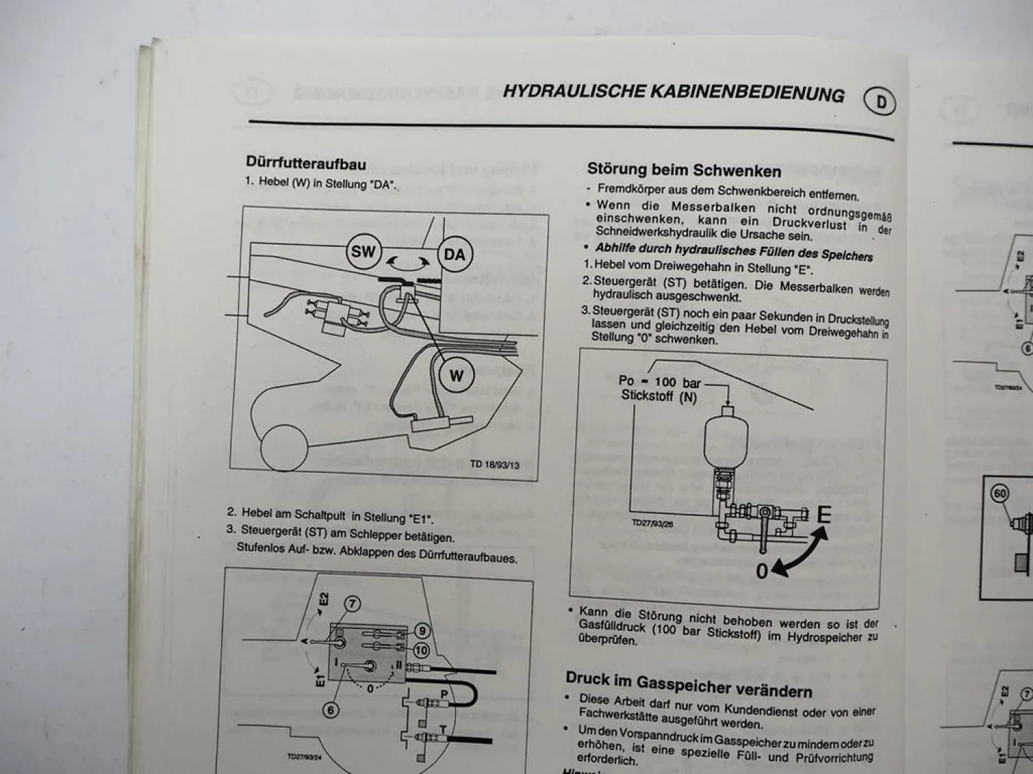 Original Pöttinger Profi GP I II Typ 537 539 Ladewagen Betriebsanleitung 1995