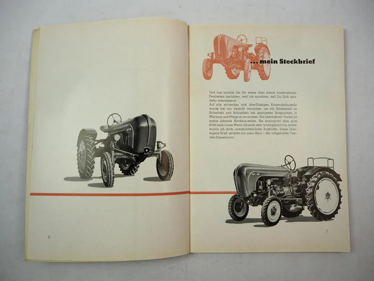 Original Porsche Diesel AP18 Schlepper Betriebsanleitung Bedienung 2/1957