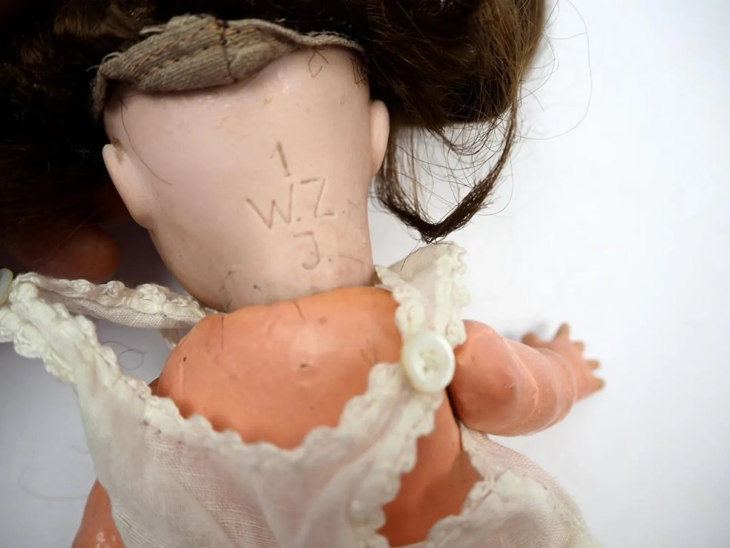 Original Porzellankopf Puppe Wagner & Zetsche Ilmenau ca. 26 cm ca. 1900/1920er