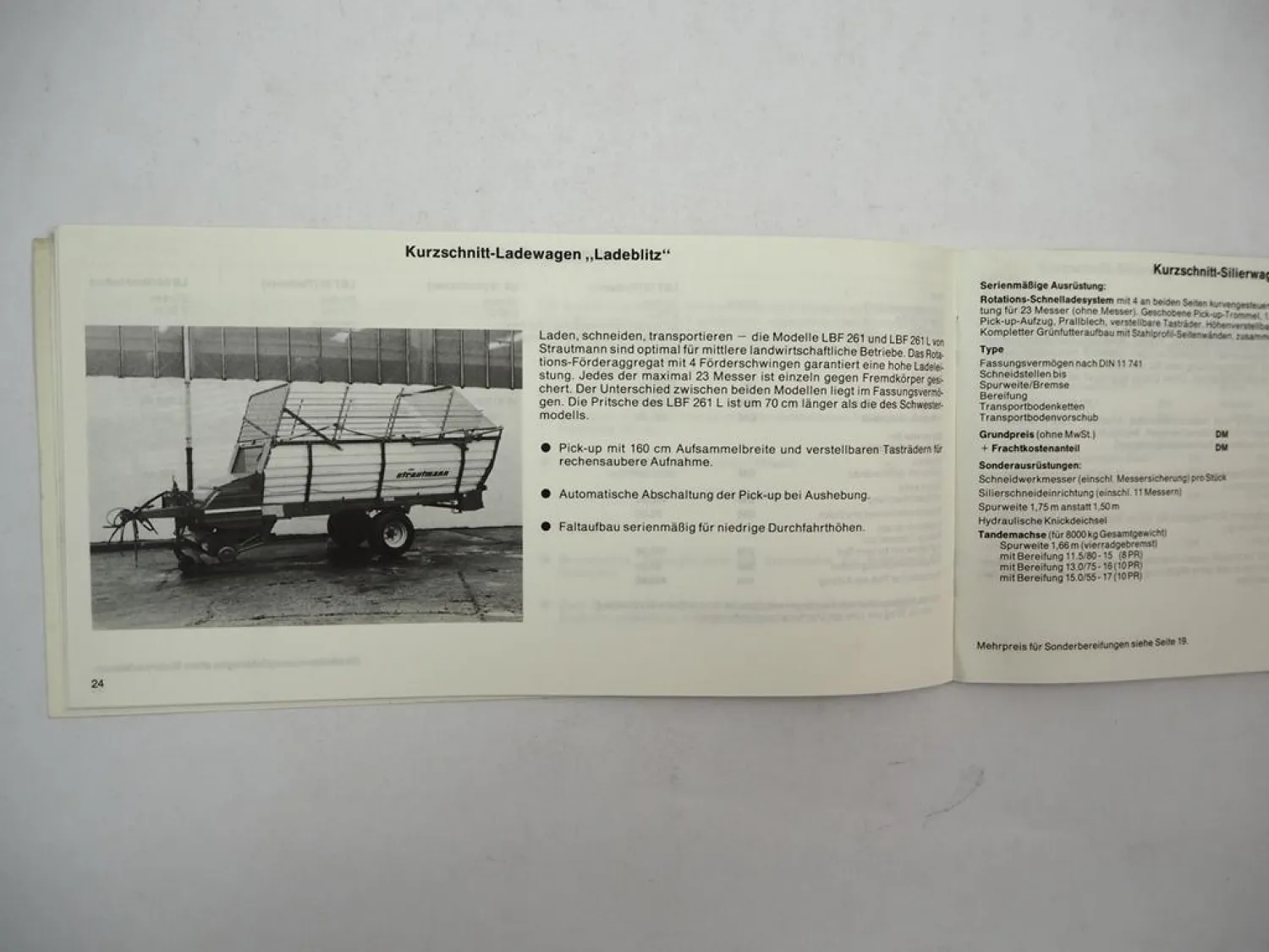 Original Preisliste BSL Strautmann Stalldungstreuer Ladewagen Kippanhänger 1989