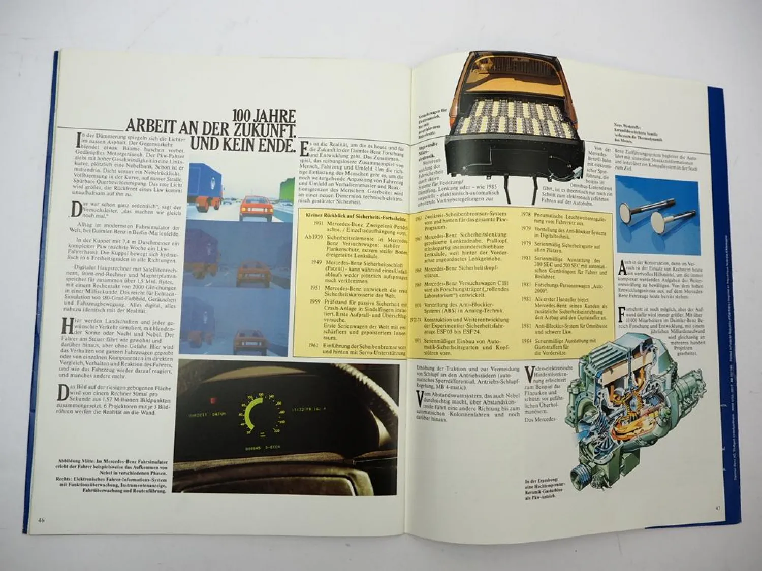 Original Prospekt 100 Jahre Daimler Benz Festschrift Jubiläumsschrift 1985