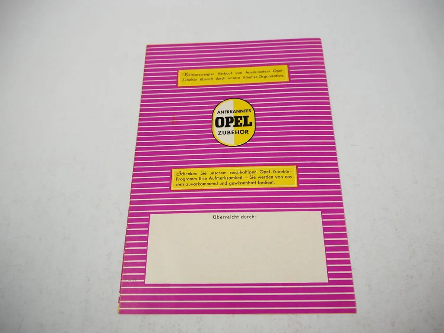 Original Prospekt Allwetteranlage für Opel Kapitän ca. 1940er/1950er Jahre