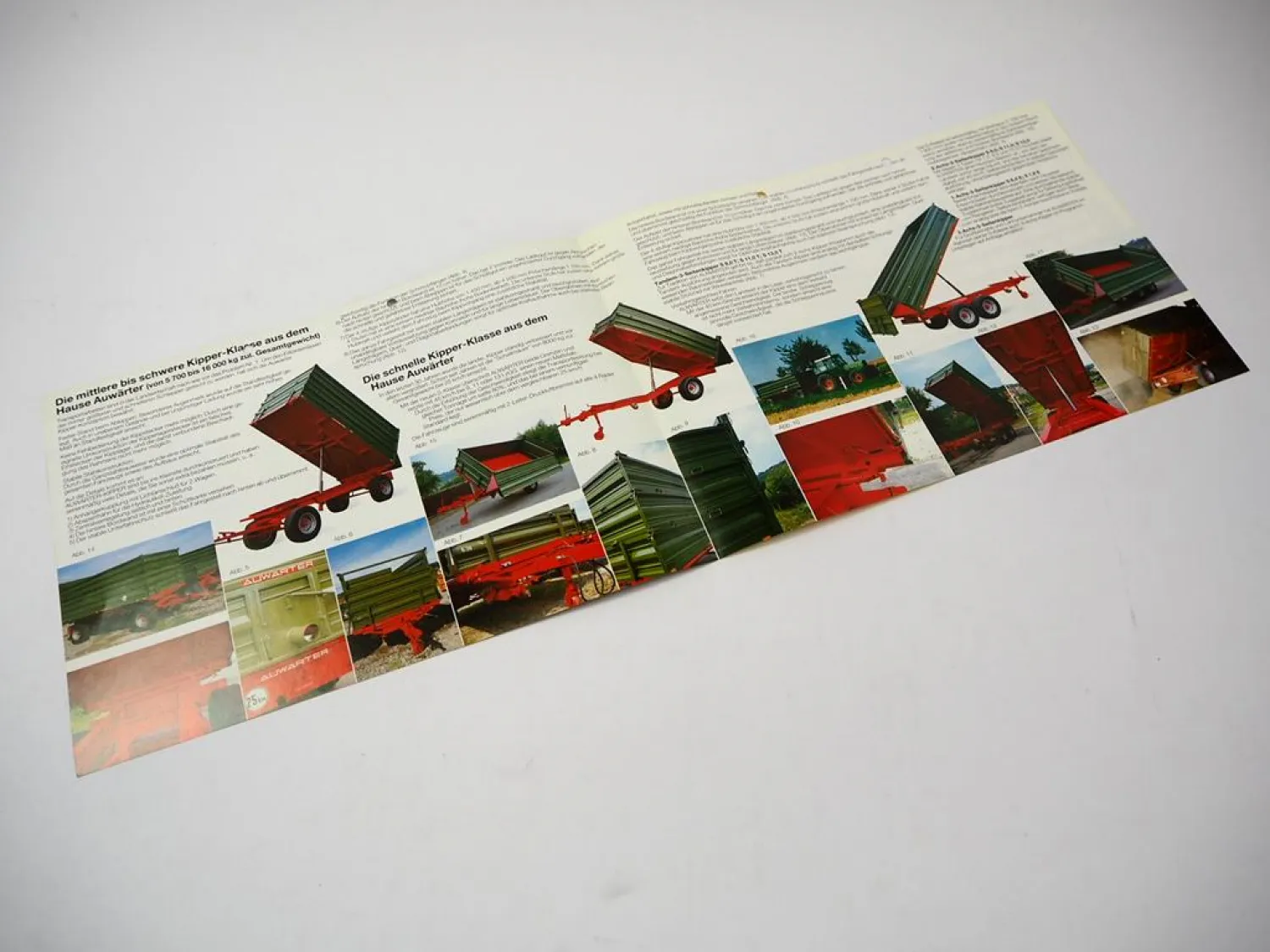 Original Prospekt Auwärter Landwirtschaftliche Anhänger Unimog Landtechnik
