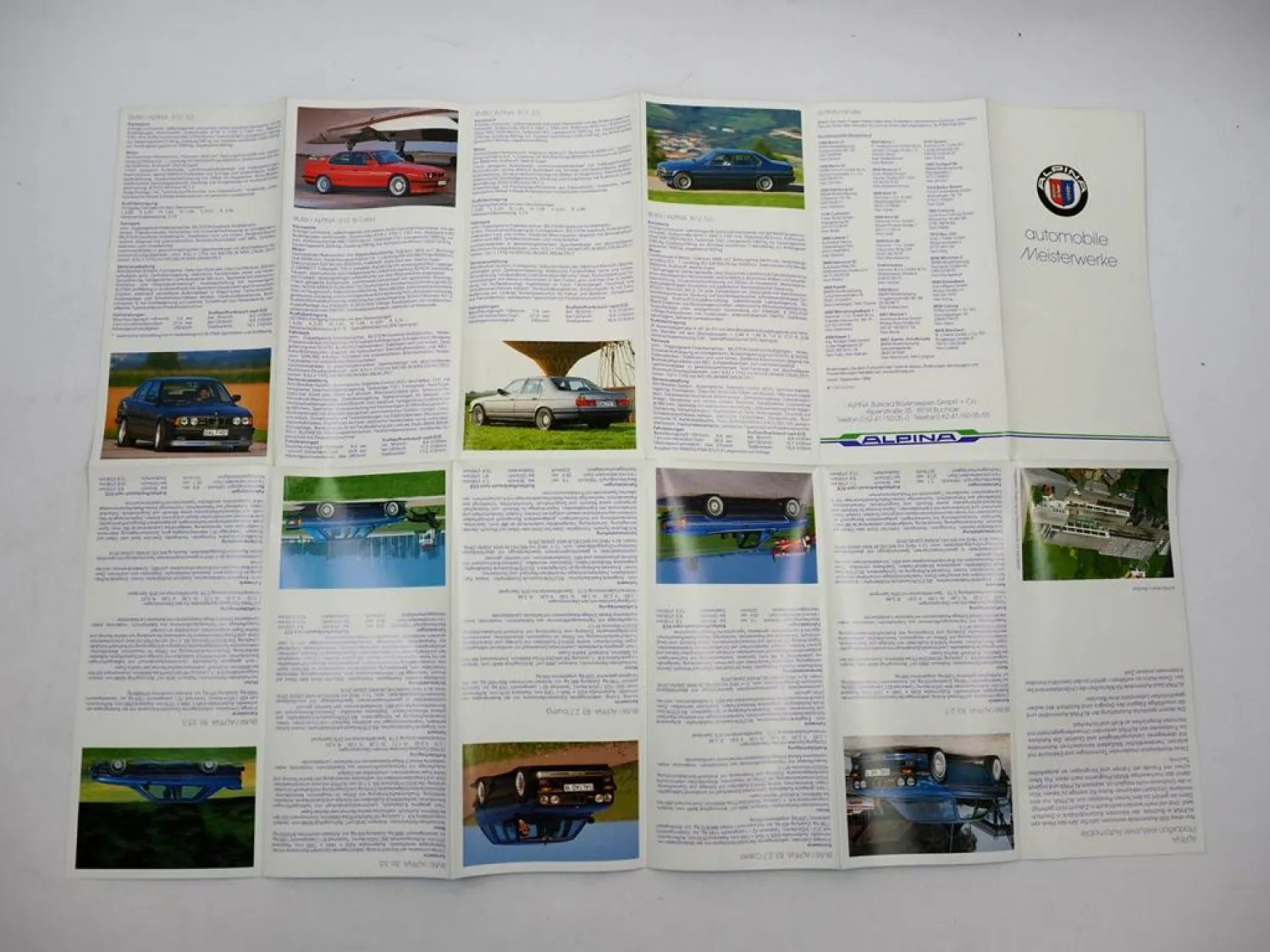 Original Prospekt BMW Alpina B3 B6 B10 B11 B12 Automobile Meisterwerke 1989