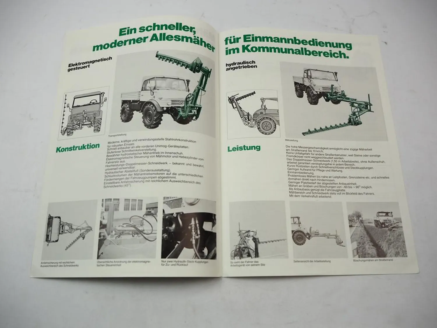 Original Prospekt Busatis BM1133 Mähwerk für Unimog 600 bis 1500 von 1981