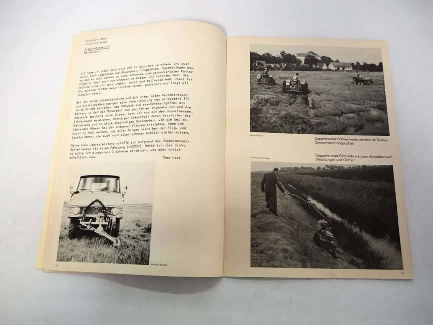 Original Prospekt Busatis Mähwerk an z.B. Unimog Deutz Fendt Schlepper 1968/69