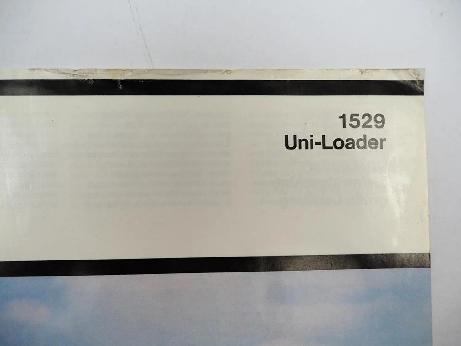 Original Prospekt Case 1529 Uni Loader mit 29 PS mit technischen Daten