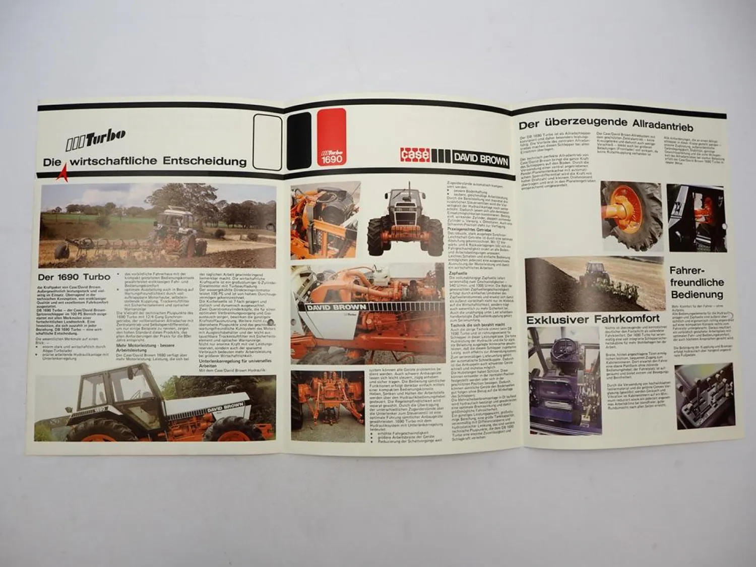 Original Prospekt Case David Brown 1690 Turbo Allrad Traktor 1983
