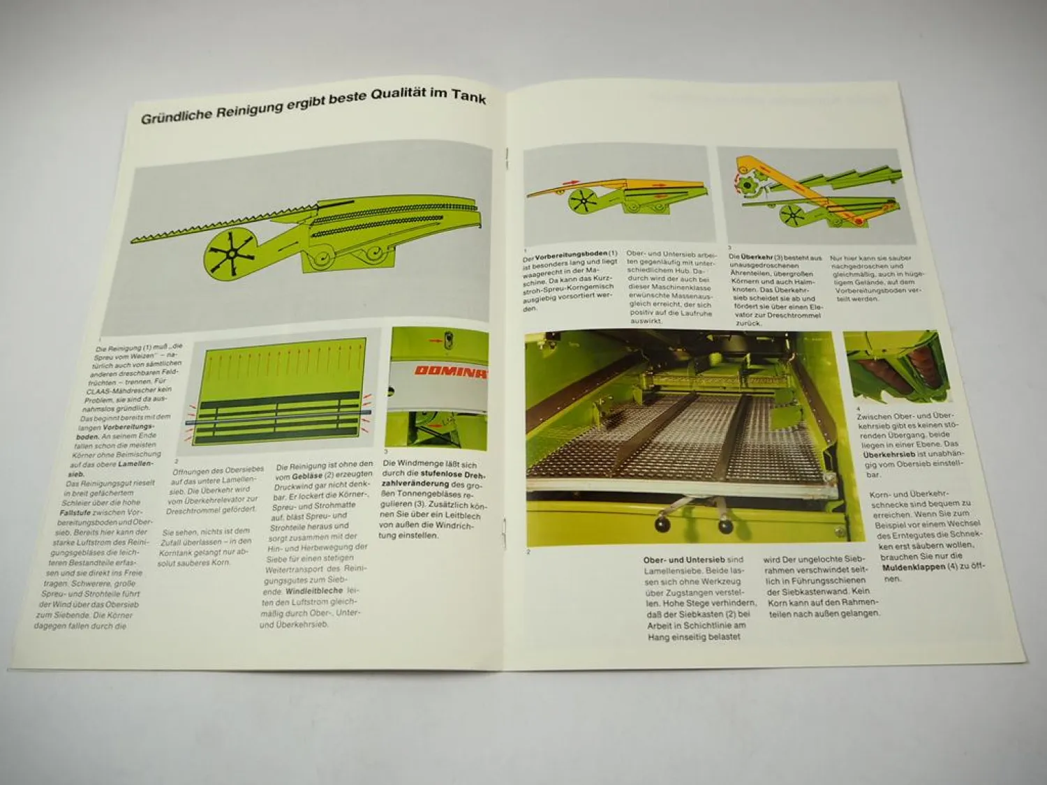 Original Prospekt Claas Dominator 38 48 Mähdrescher mit 20 Seiten von 09/1982