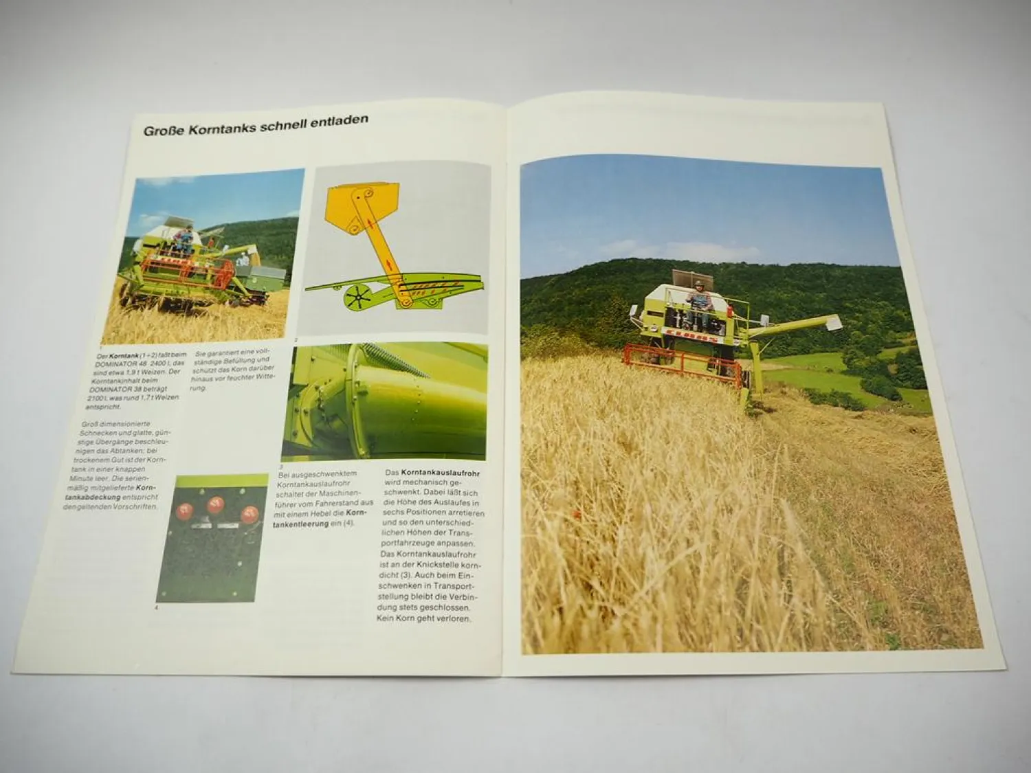 Original Prospekt Claas Dominator 38 48 Mähdrescher mit 20 Seiten von 09/1982