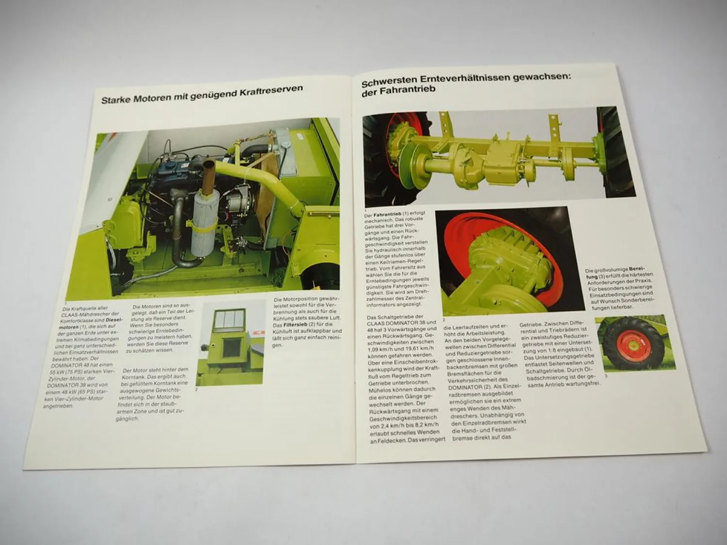 Original Prospekt Claas Dominator 38 48 Mähdrescher mit 20 Seiten von 09/1982