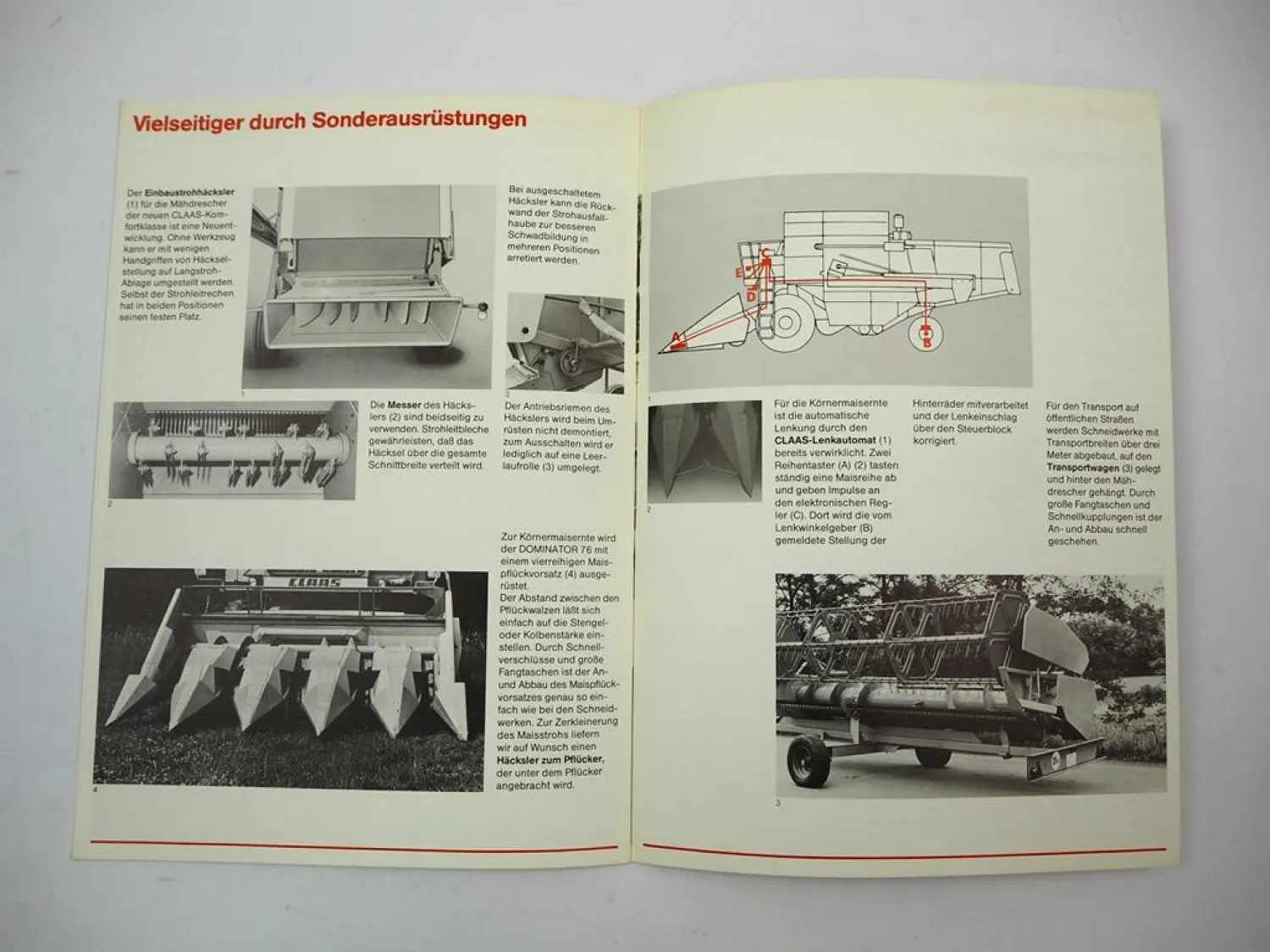 Original Prospekt Claas Dominator 56 76 Mähdrescher 1979 mit 20 Seiten