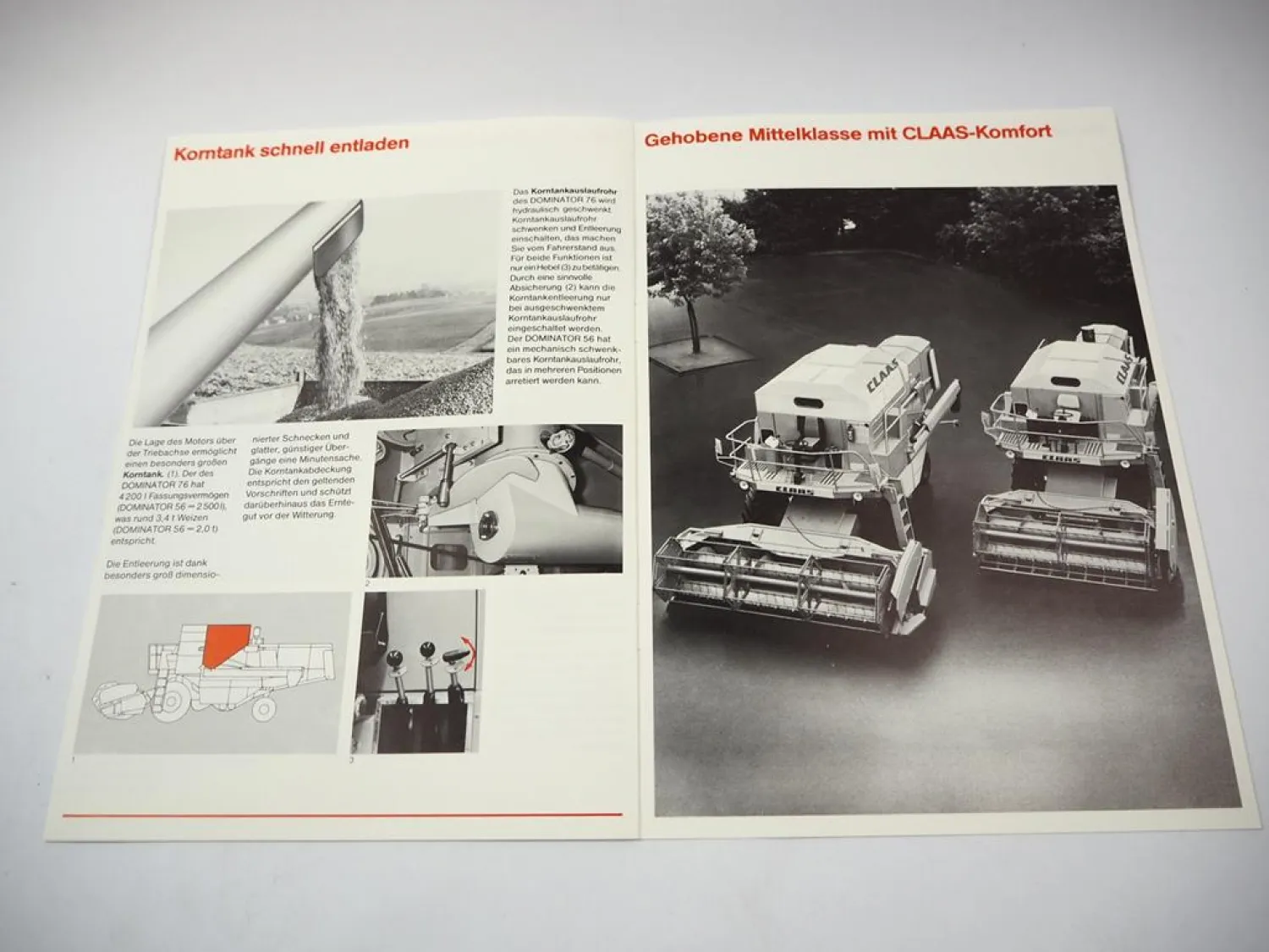 Original Prospekt Claas Dominator 56 76 Mähdrescher mit 20 Seiten von 09/1978