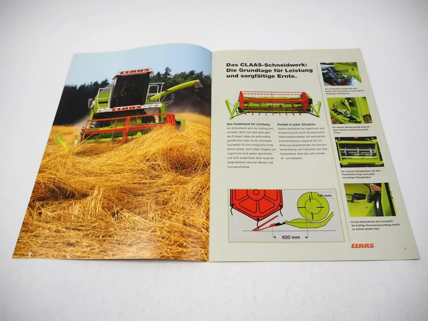 Original Prospekt Claas Dominator 58 S Mähdrescher mit 16 Seiten von 7/2000