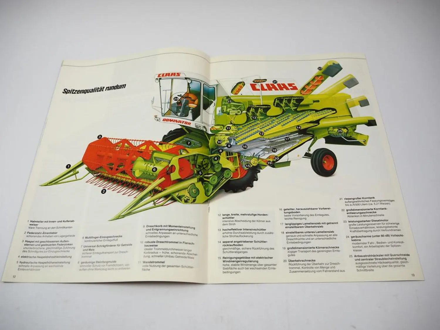 Original Prospekt Claas Dominator 78 S 88 98 108 S/SL Mädrescher 09/1988