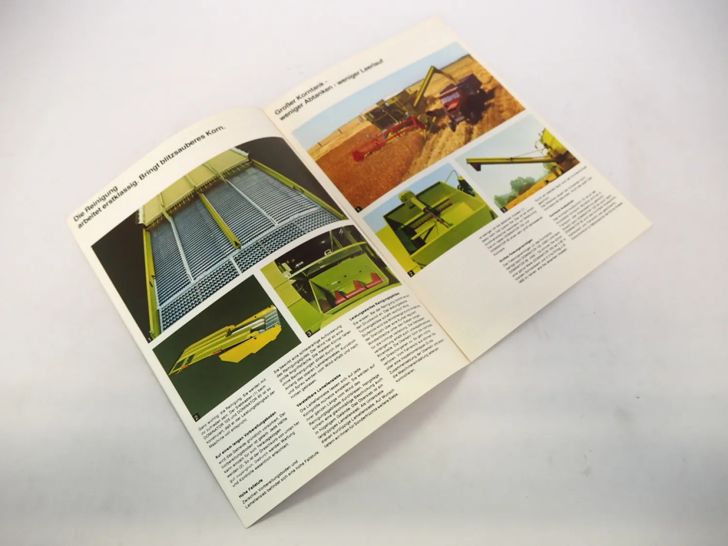 Original Prospekt Claas Dominator 85 85H 105 Mähdrescher mit 20 Seiten 1978