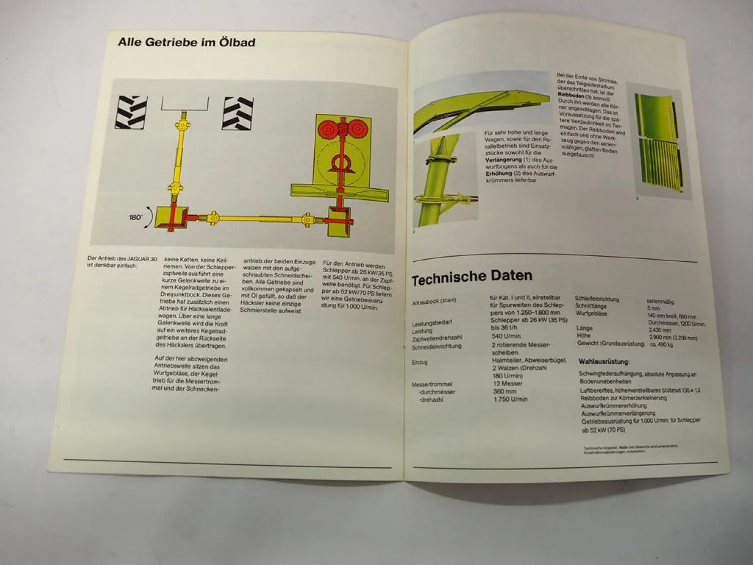 Original Prospekt Claas Jaguar 30 Feldhäcksler an Fendt Schlepper 1978