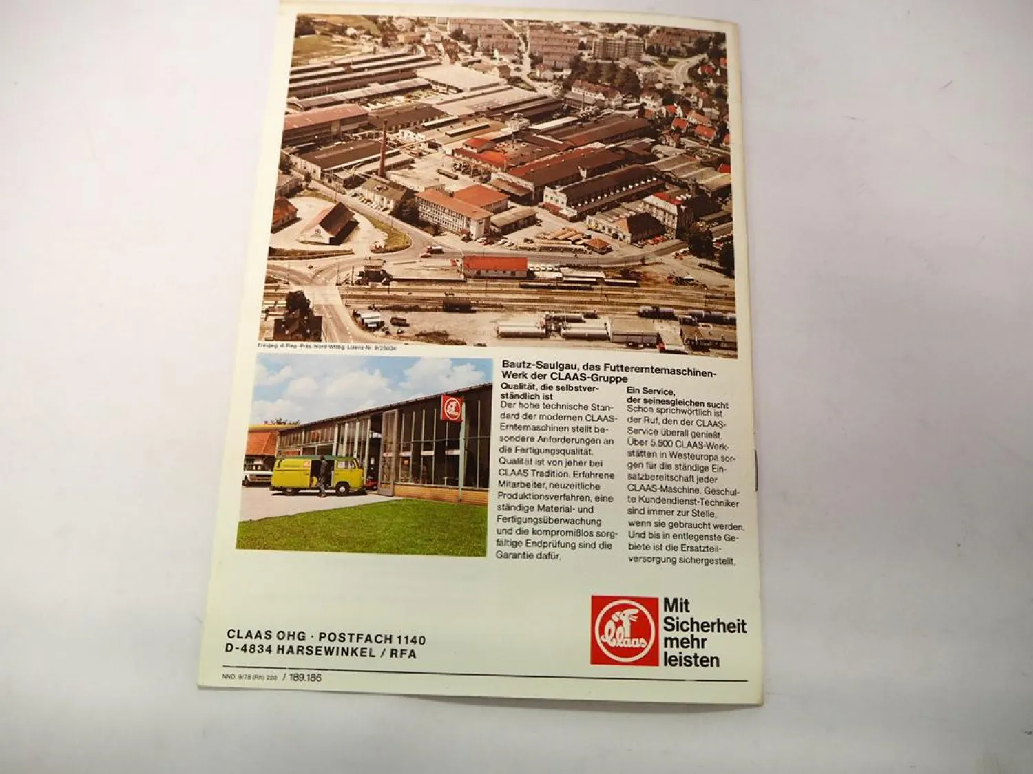 Original Prospekt Claas Jaguar 30 Feldhäcksler an Fendt Schlepper 1978