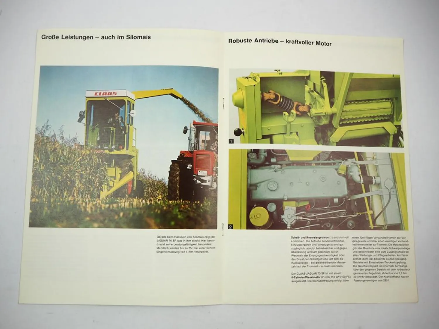 Original Prospekt Claas Jaguar 70 SF Feldhäcksler 1978 mit 12 Seiten