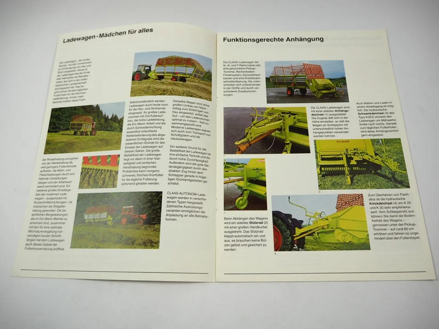 Original Prospekt Claas Ladewagen Autonom N25 K25 K25S T25B K30 02/1979