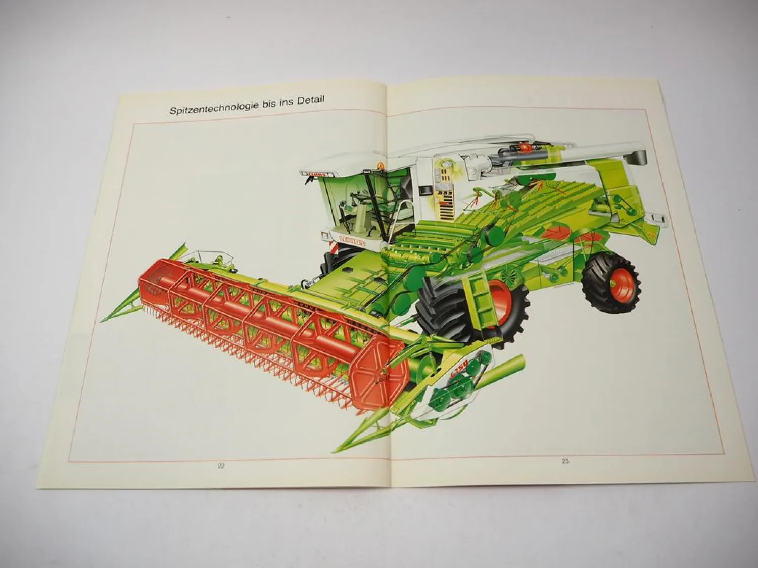 Original Prospekt Claas Lexion 405 - 460 Mähdrescher ca. 1990er Jahre