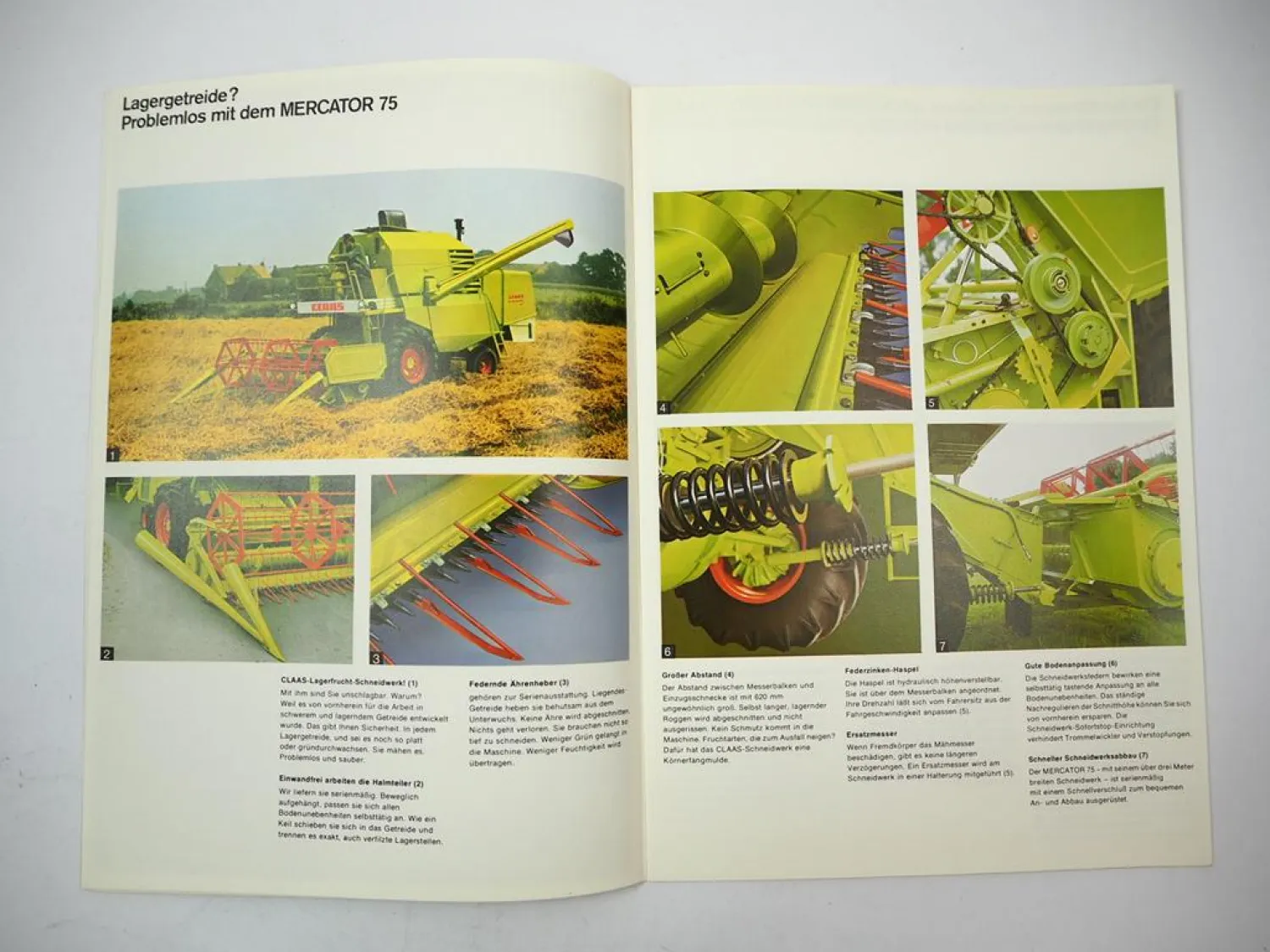 Original Prospekt Claas Mercator 75 Mähdrescher 1978 mit 16 Seiten