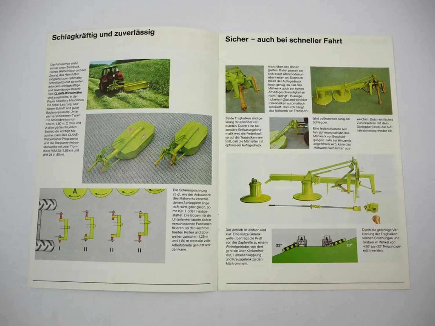 Original Prospekt Claas WM 20 24 25 30 Wirbelmähwerk mit technischen Daten 1978