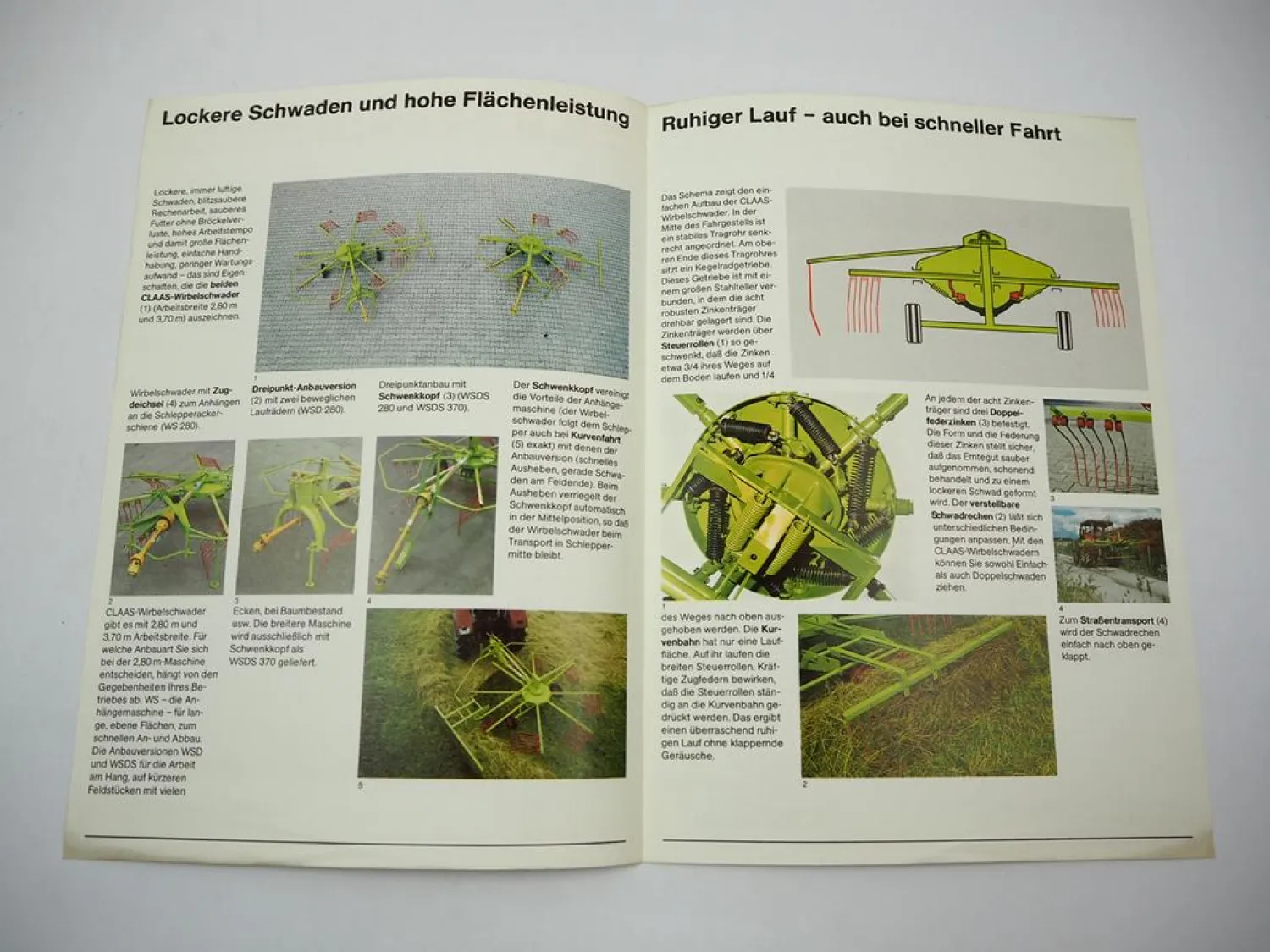 Original Prospekt Claas WS WSD WSDS 370 280 Wirbelschwader 1978