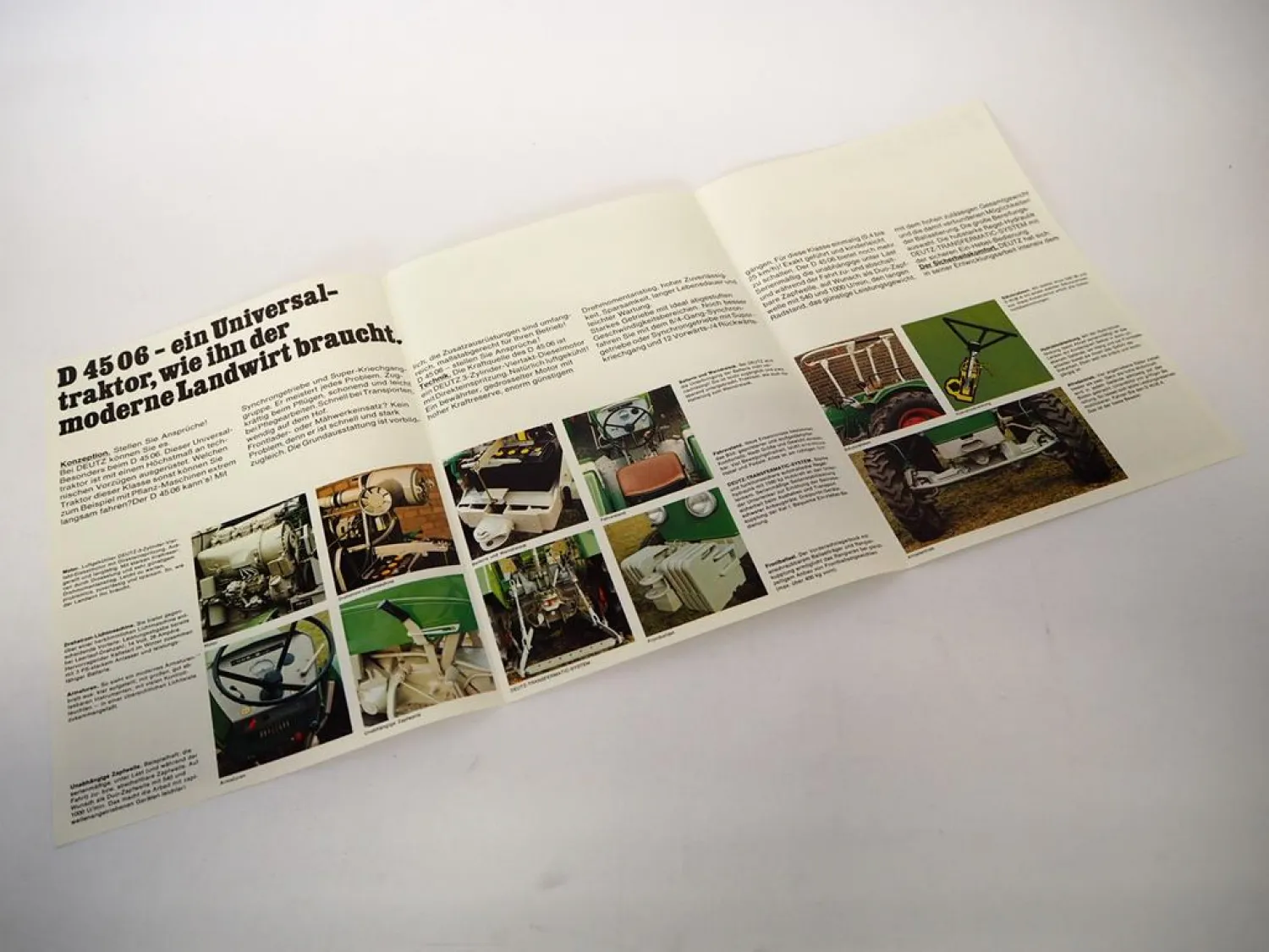 Original Prospekt Deutz D 4506 + Allrad Universaltraktor mit 6 Seiten