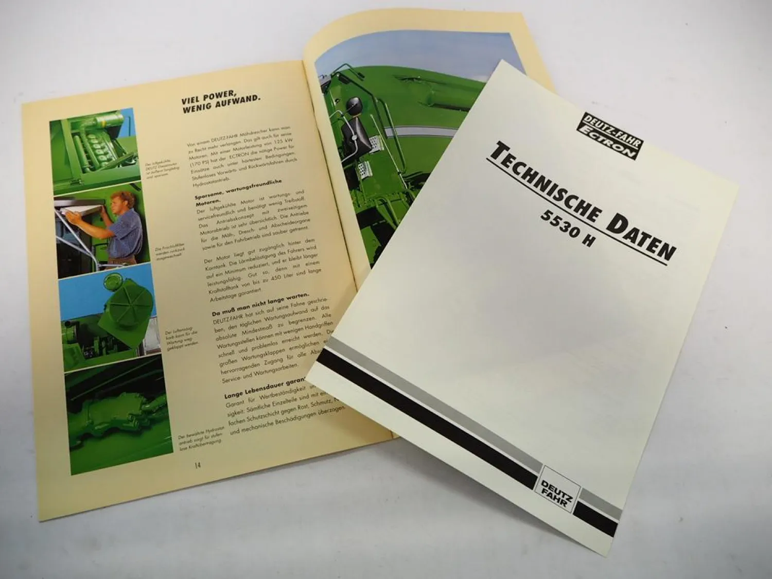 Original Prospekt Deutz Fahr Ectron 5530H Mähdrescher 1999
