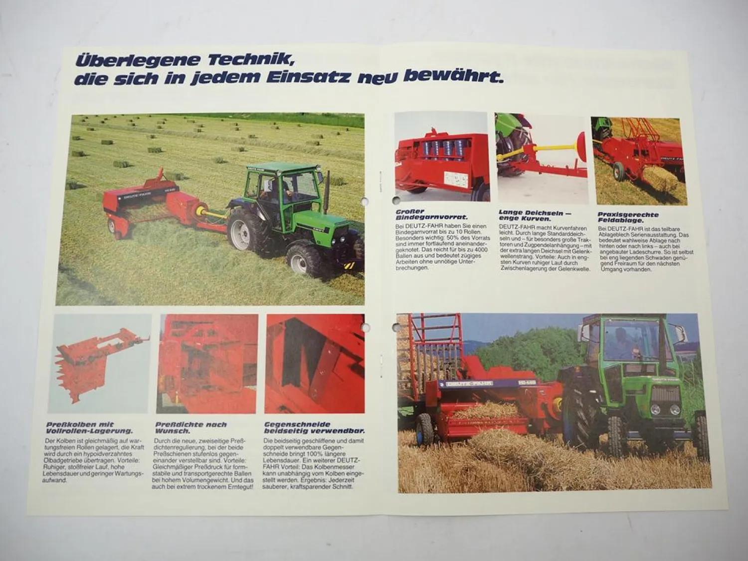 Original Prospekt Deutz Fahr HD 320 380 440 490 560 Hochdruckpresse 1984