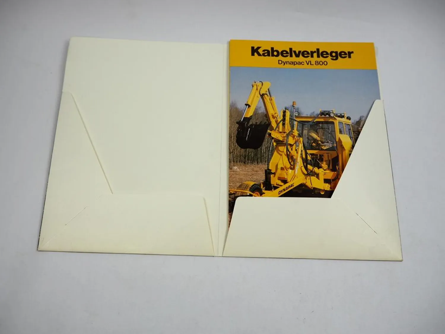 Original Prospekt Dynapac VL 800 Kabelverleger in Mappe 4tlg 1983