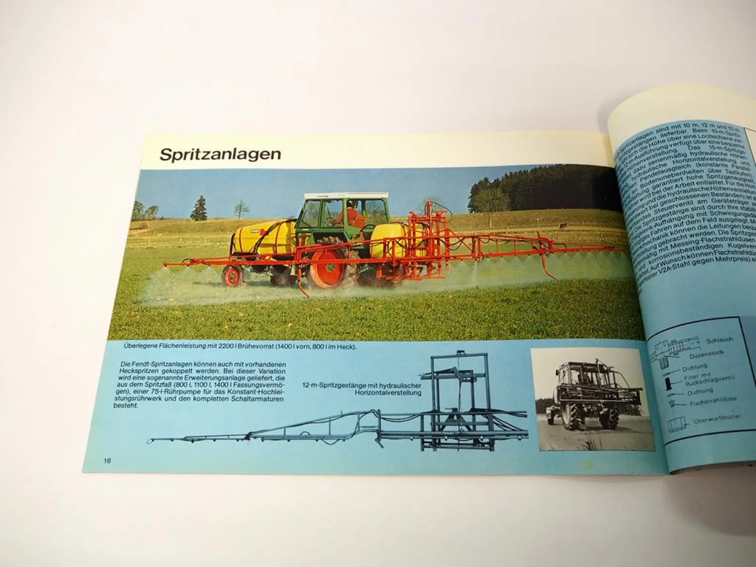 Original Prospekt Fendt F 231 255 275 GT Geräteträger Arbeitsgeräte 1977