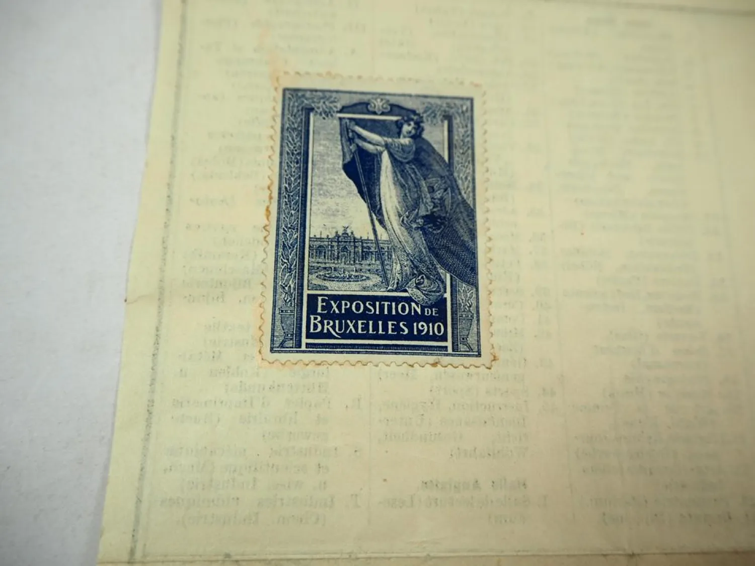 Original Prospekt Flyer mit Lageplan Weltausstellung Brüssel 1910