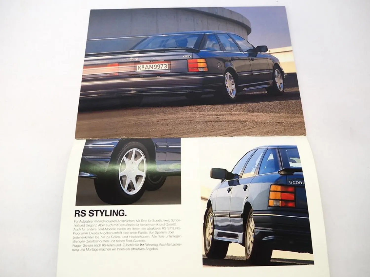 Original Prospekt Ford Scorpio RS Styling Zubehör 1980/90er Jahre