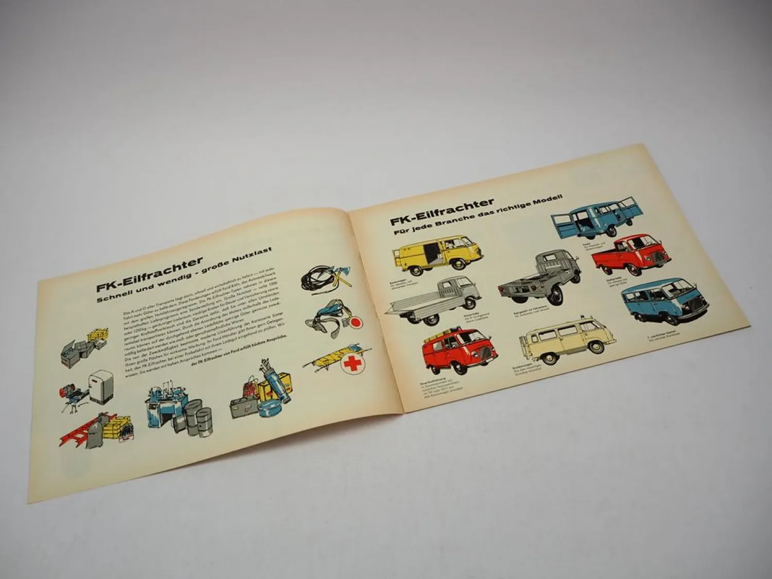 Original Prospekt Ford Taunus Transit FK 1000 1250 Eilfrachter ca. 50/60er J.