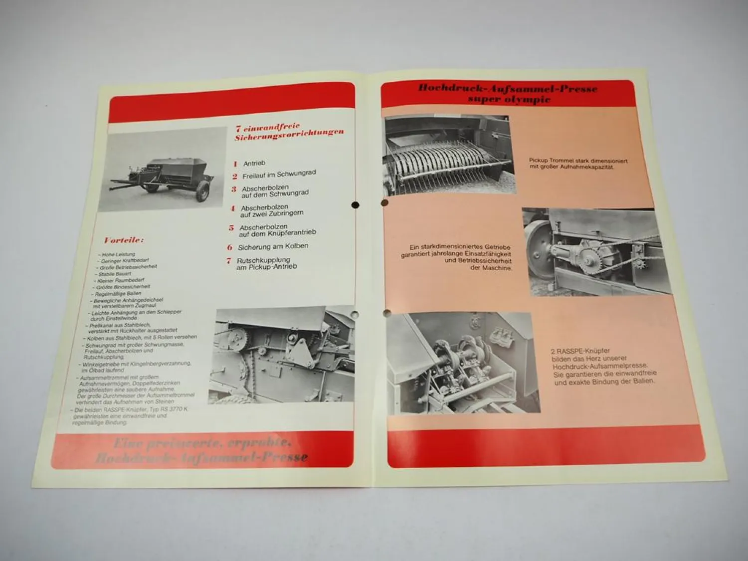 Original Prospekt Heywang Super Olympic 1200 1600 S Hochdruckaufsammelpresse