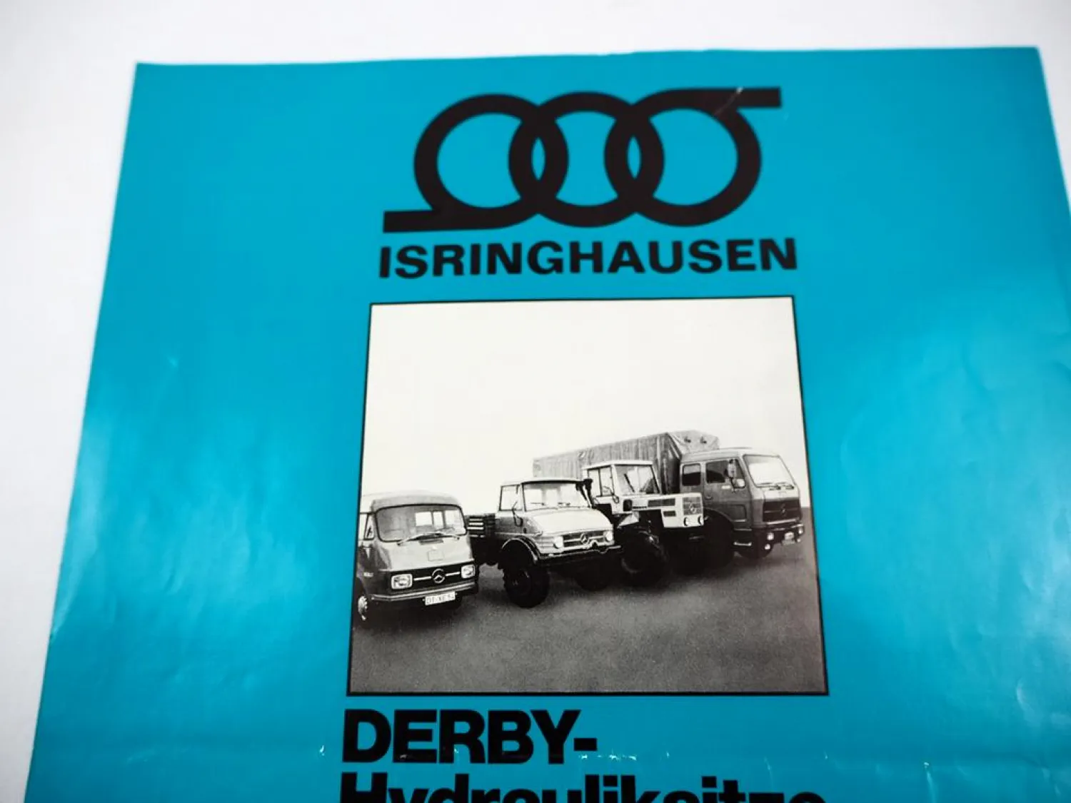 Original Prospekt Isringhausen Derby Fahrzeugsitze für Unimog MB-trac 1960er J.