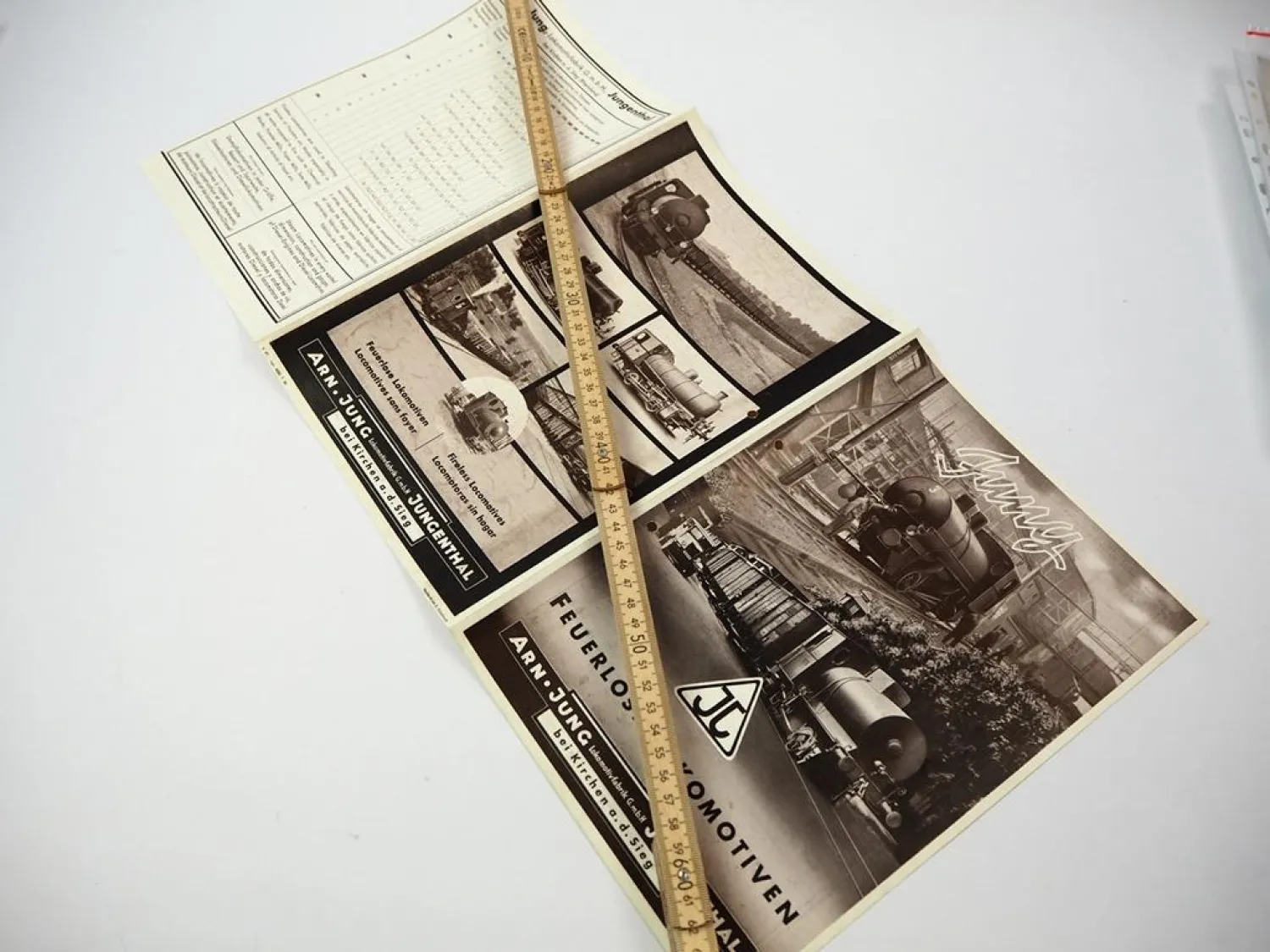 Original Prospekt Jung Jungenthal Lokomotivfabrik Feuerlose Lokomotiven 1938