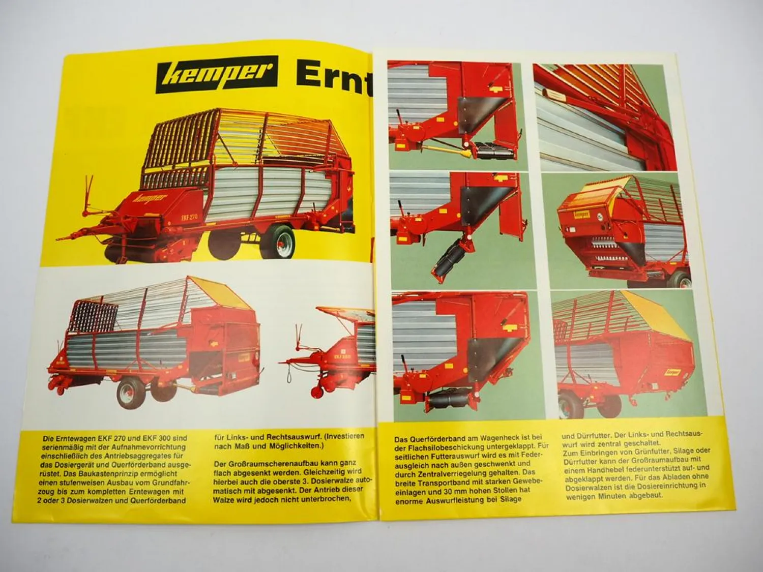 Original Prospekt Kemper EKF 270 300 320TS Erntewagen 1980er Jahre