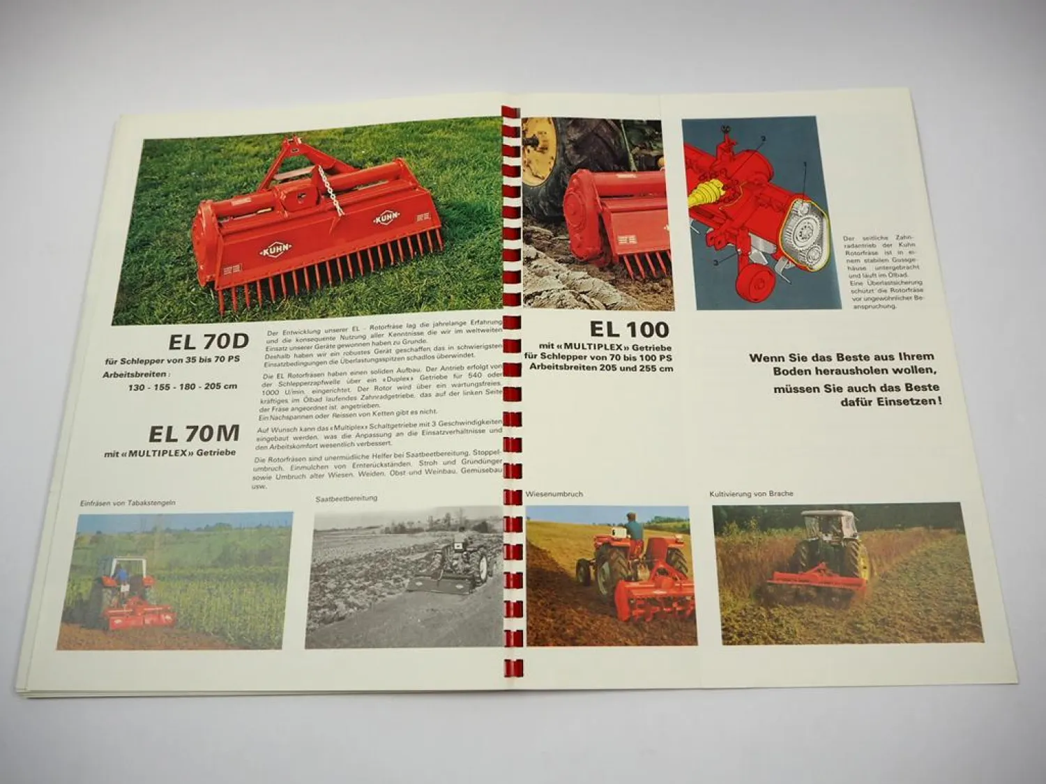 Original Prospekt Kuhn Anbaugeräte Mäher Schwader für Traktoren mit 52 Seiten