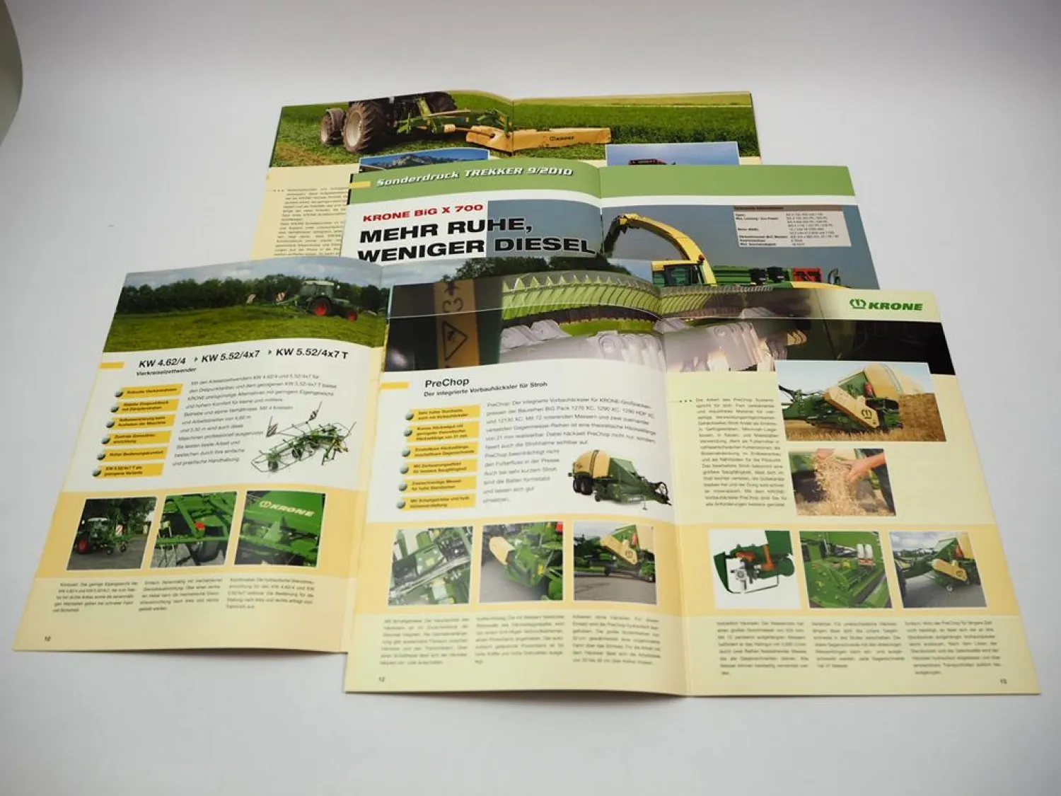 Original Prospekt Krone Anbaugeräte für Traktoren Landtechnik 4 tlg. von 2009