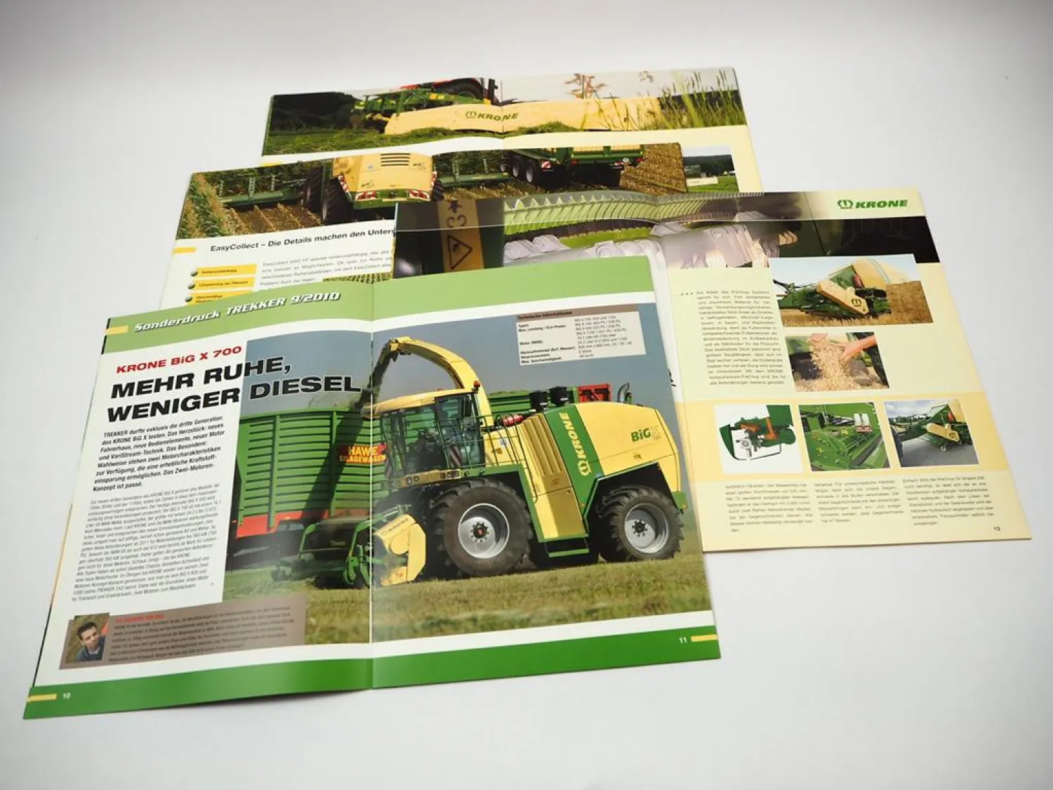 Original Prospekt Krone Anbaugeräte für Traktoren Landtechnik 6 tlg. von 2009